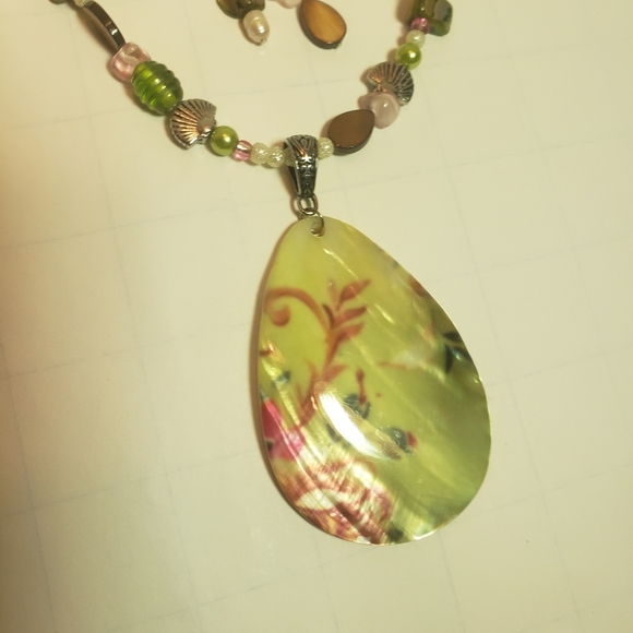 Tropical Pastel Set Necklace Bracelet Earrings Original AJ Nelly Design - Picture 3 of 12